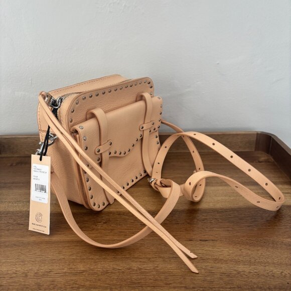 Rebecca Minkoff Nanine Light Vachetta Peach Leather Crossbody New - Picture 2 of 13
